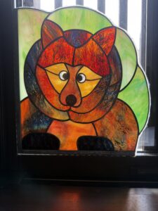 くま,ステンドグラス