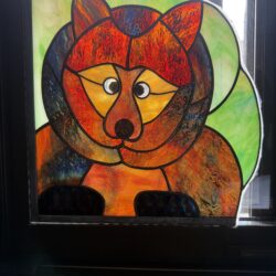 くま,ステンドグラス